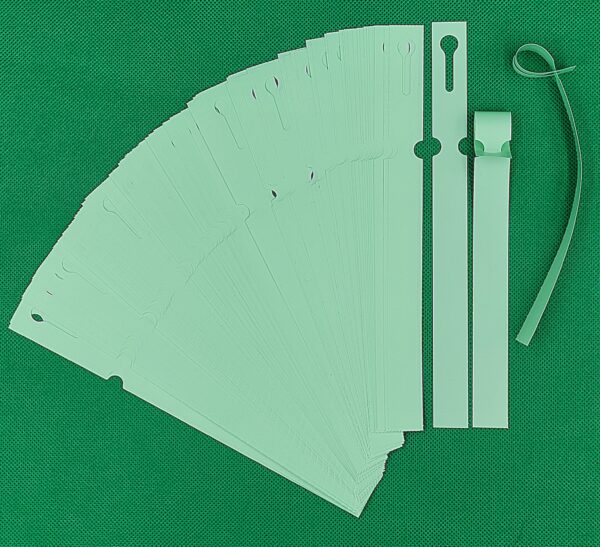Etykiety pętlowe ogrodnicze w kolorze miętowym 160 mm x 17 mm - 500 sztuk, Garden-Label.pl