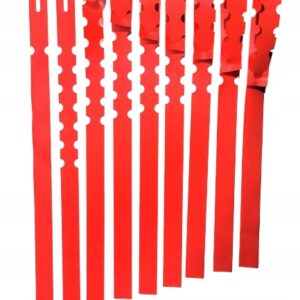Duże Czerwone Etykiety Ogrodnicze Pętlowe 400x20mm - 100 Sztuk