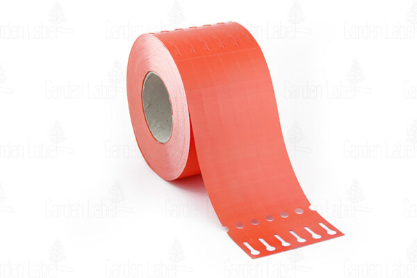 Etykiety pętelkowe czerwone do ogrodnictwa 200mm x 17mm - zestaw 120 szt.