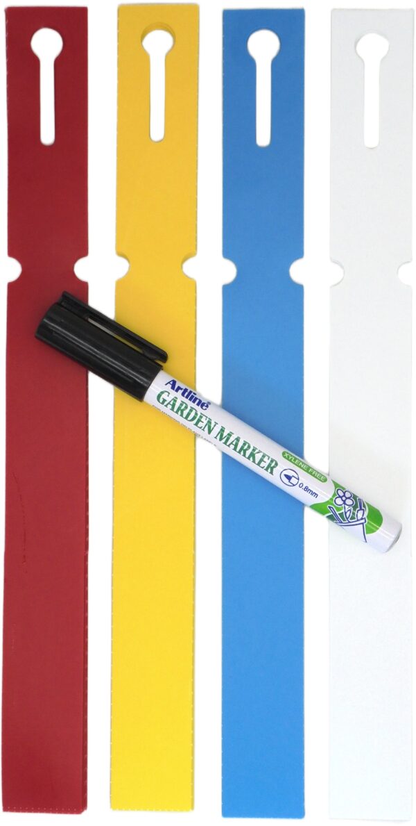 Etykiety Pętlowe MARKER do Oznaczania Roślin - 400 Sztuk w 4 Kolorach (250x25mm)