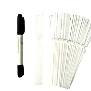 Profesjonalne Etykiety Ogrodnicze Pętlowe Białe 160x17mm z Markerem - Zestaw 100 Sztuk