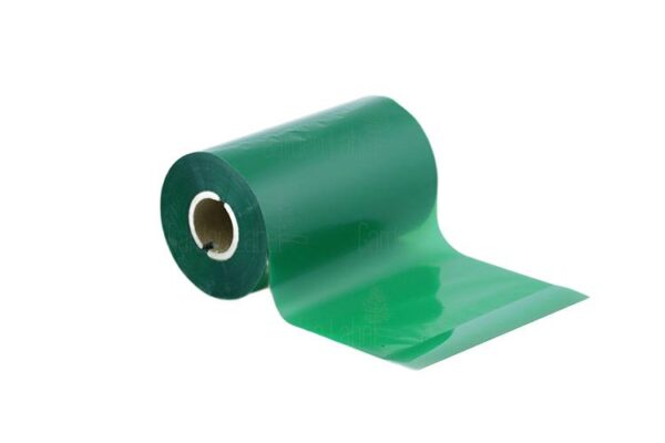 Taśma termotransferowa TTR WAX-RESIN 110 mm x 300 m - ZIELONA, PREMIUM