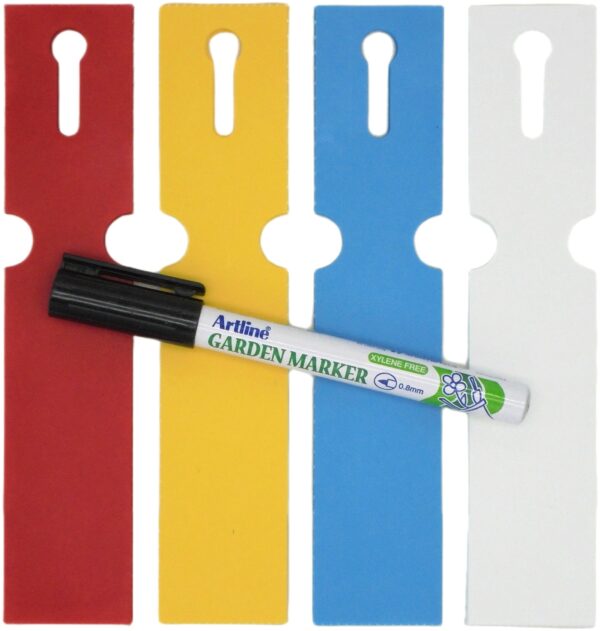 Etykiety Oznaczające Rośliny MARKER - 400 Sztuk w 4 Kolorach (163x33mm)