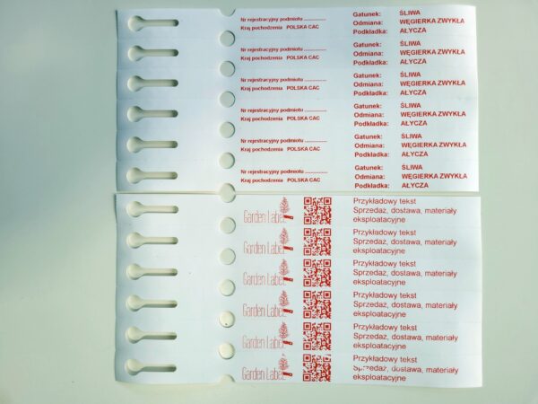 Taśma termotransferowa TTR WAX-RESIN 110 mm x 300 m - Czerwona, PREMIUM - obrazek 3