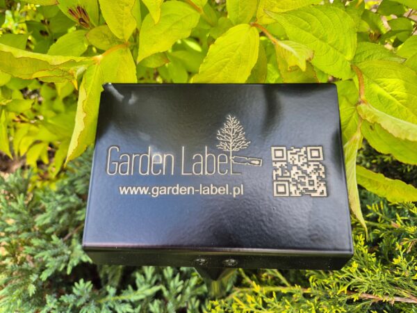 Elegancka tabliczka ogrodowa nierdzewna z grawerem, personalizowana 155x105 mm - obrazek 6