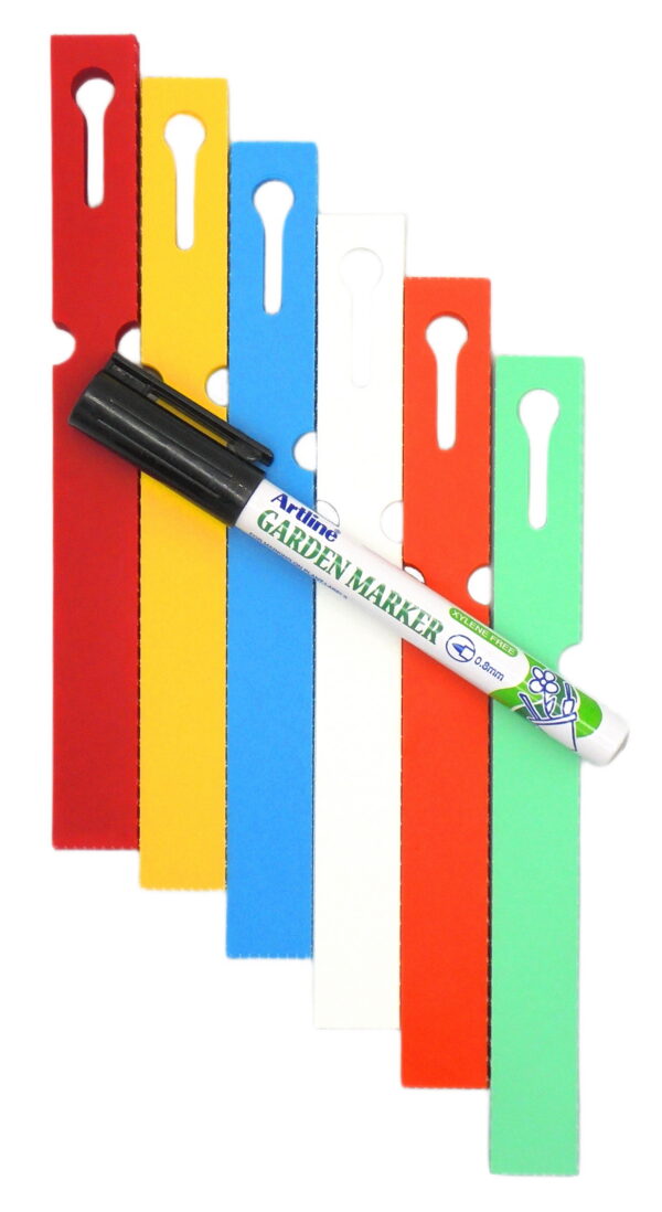 Etykiety Oznaczające Rośliny MARKER - 600 Sztuk w 6 Kolorach (160x17mm)