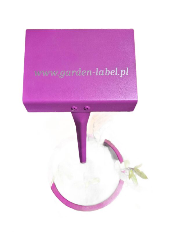 Elegancka tabliczka ogrodowa nierdzewna z grawerem, personalizowana 155x105 mm - obrazek 2