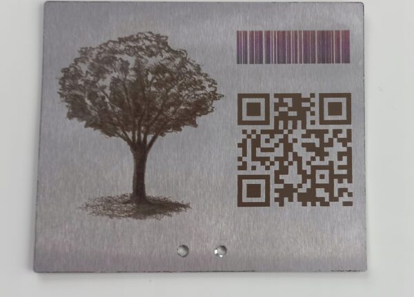 Elegancka tabliczka ogrodowa nierdzewna z grawerem, personalizowana 155x105 mm - obrazek 3
