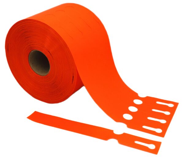 Etykiety ogrodnicze/sadownicze pętlowe POMARAŃCZOWE 200x25mm(25x200) 2000szt