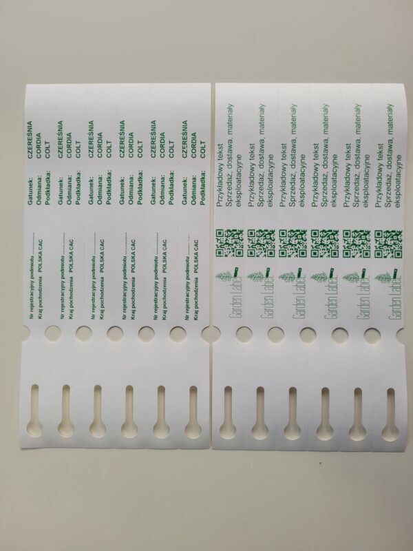 Etykiety ogrodnicze-sadownicze pętlowe BIAŁE 163x33mm (33x163) 2000 sztuk - obrazek 7