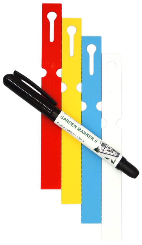 MARKER II +Etykiety 4 KOL.pętlowe do opisu roślin 160x17mm (17x160) 400szt
