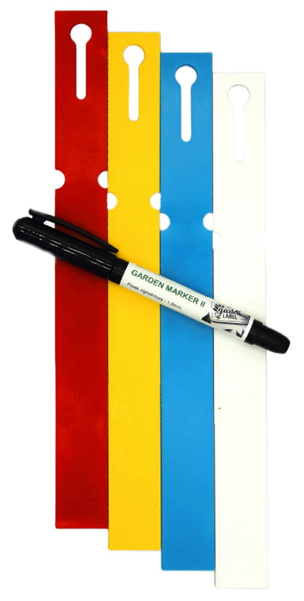 MARKER II+Etykiety 4 KOL. pętlowe do opisu roślin 250x25mm(25x250) 400szt