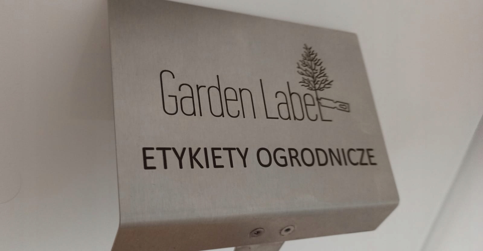Elegancka tabliczka ogrodowa nierdzewna z grawerem, personalizowana 155x105 mm - obrazek 9