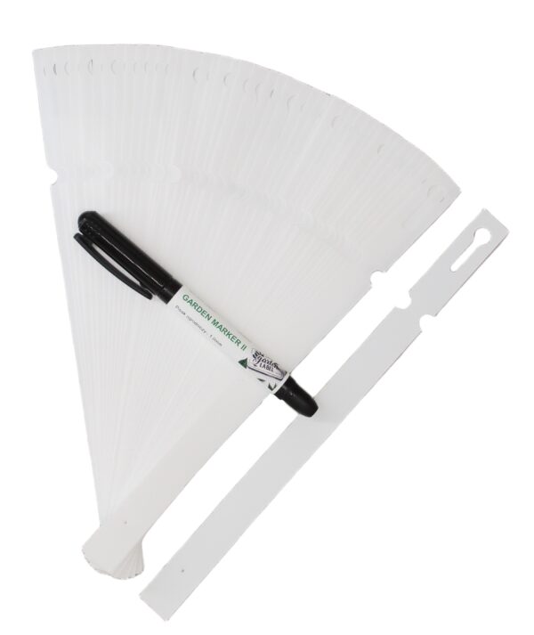 Etykiety Oznaczające Rośliny MARKER II -100szt  (250x17mm) BIAŁE