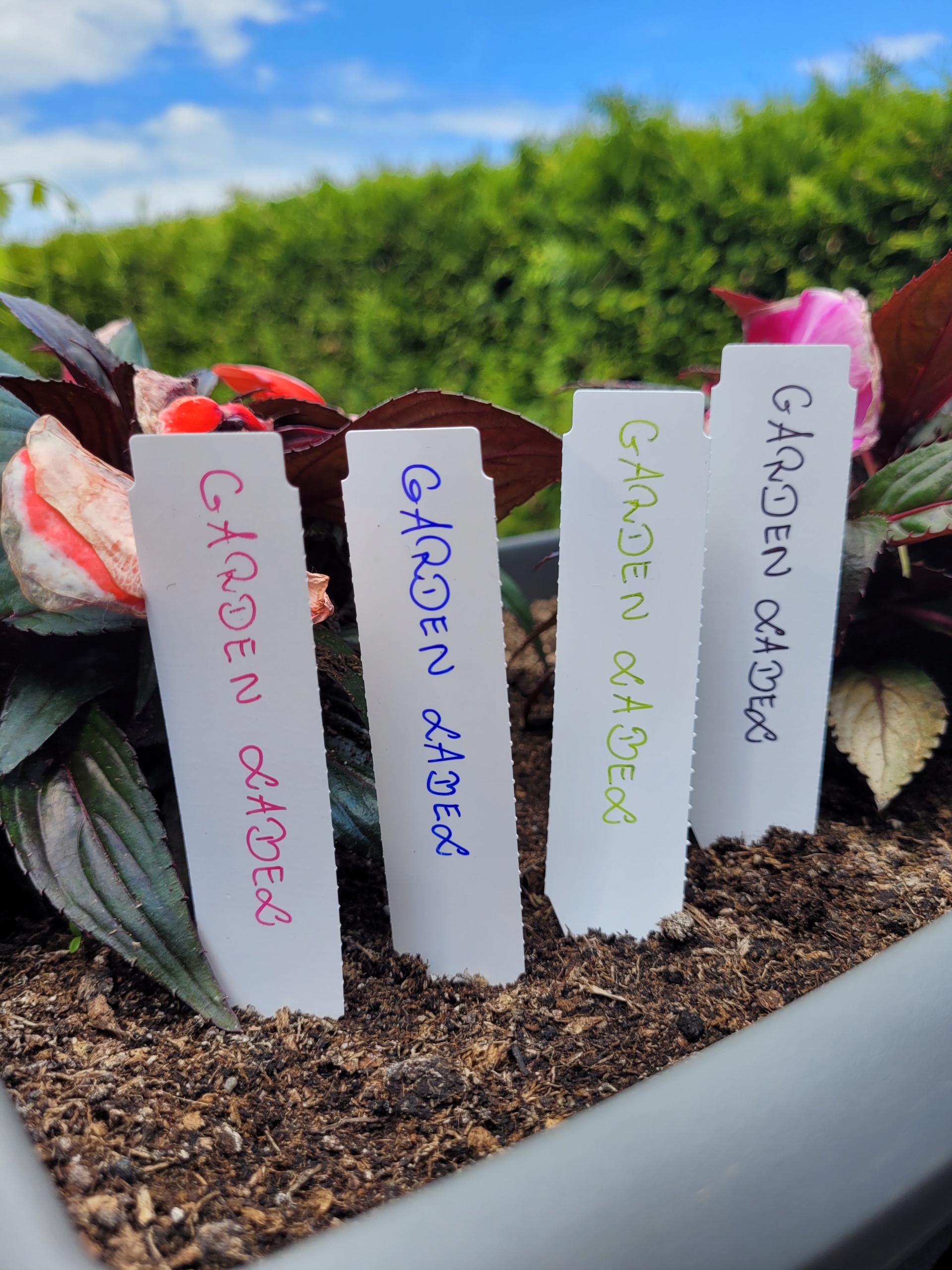 Elegancka Tabliczka Ogrodowa Wtykana z Aluminium, Czarna, 5 Sztuk, 155x105x450 mm - obrazek 9