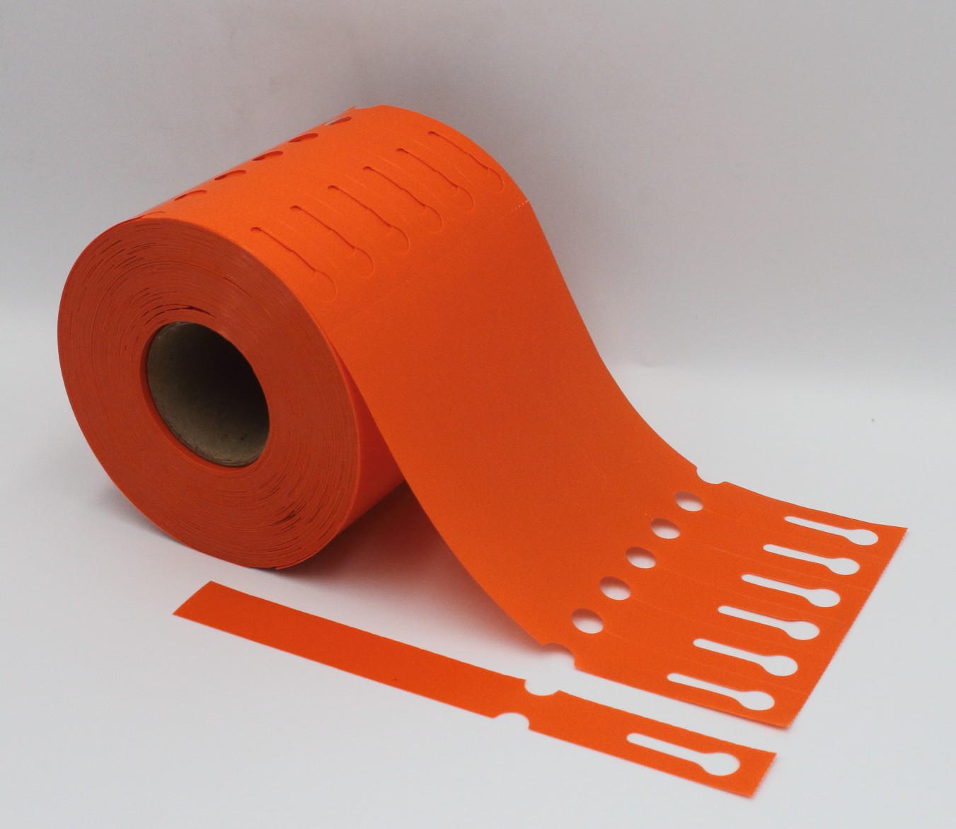 Etykiety ogrodnicze/sadownicze pętlowe POMARAŃCZOWE 250x17mm(17x250) 1000szt - obrazek 2