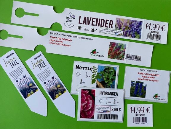 Etykiety prezentacyjne - Sign A5 148 x 210 mm with klick holes (1) (D), 200/pack, A4 sheets (4291) FloraLabels - obrazek 9