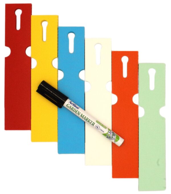 MARKER+Etykiety 6 KOLORÓW pętlowe do opisu roślin 163x33mm(33x163) 600szt