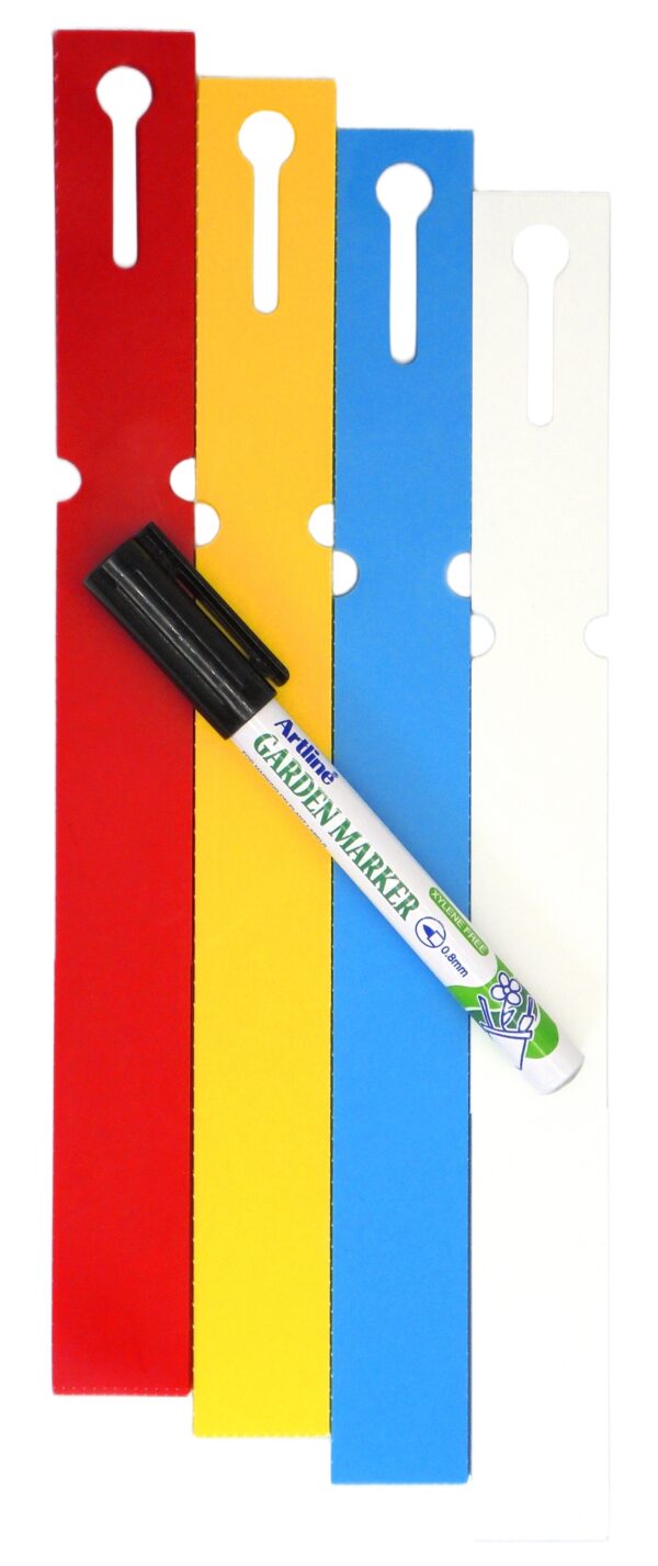 Etykiety Pętlowe MARKER do Oznaczania Roślin - 400 Sztuk w 4 Kolorach (250x25mm)